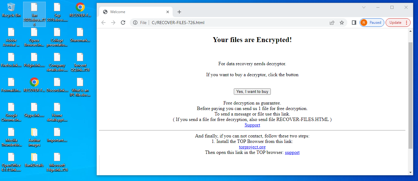 What is 726 Ransomware ?