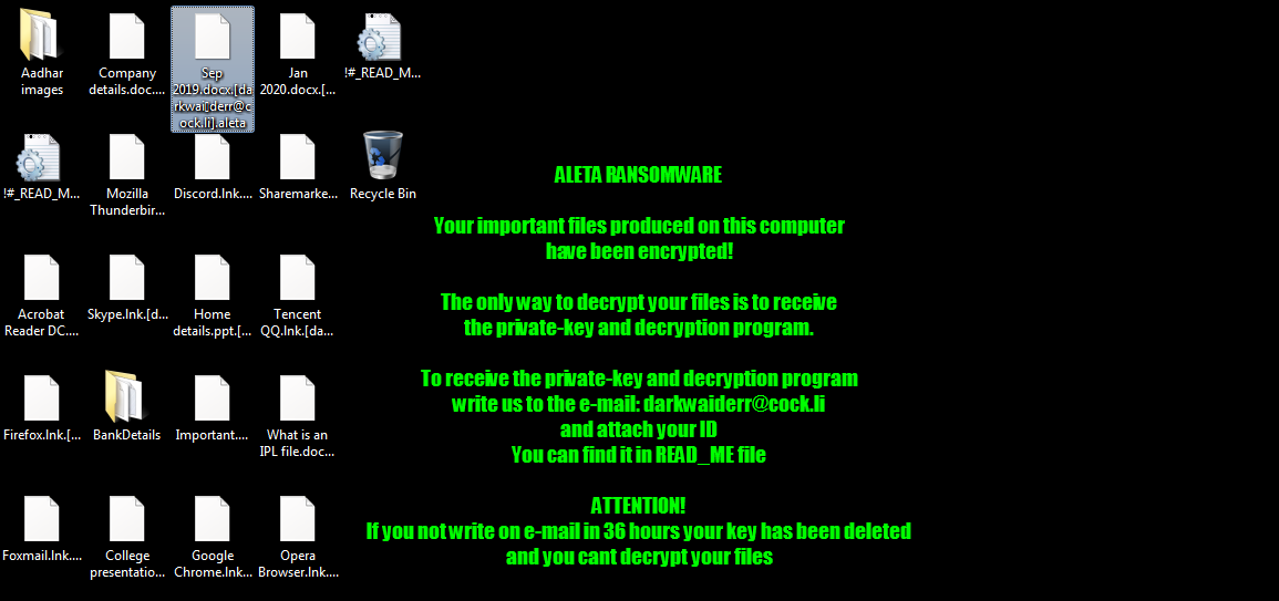 What is Aleta Ransomware ?