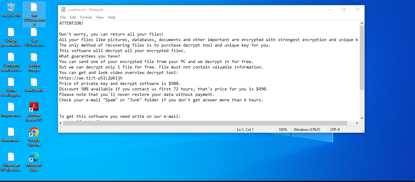 What is Fofd Ransomware ?