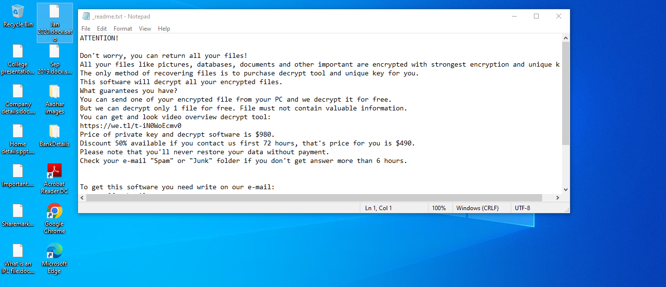 What is Sato Ransomware ?